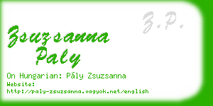 zsuzsanna paly business card