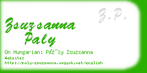 zsuzsanna paly business card